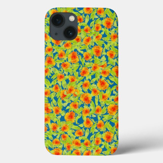 Pays Marigolds sur Coque bleu-Mate coque ipad (Verso)