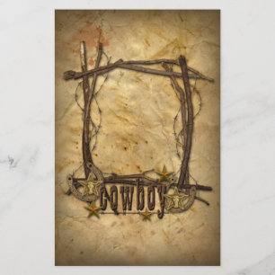 pays occidental cowboy twigs cadre papeterie