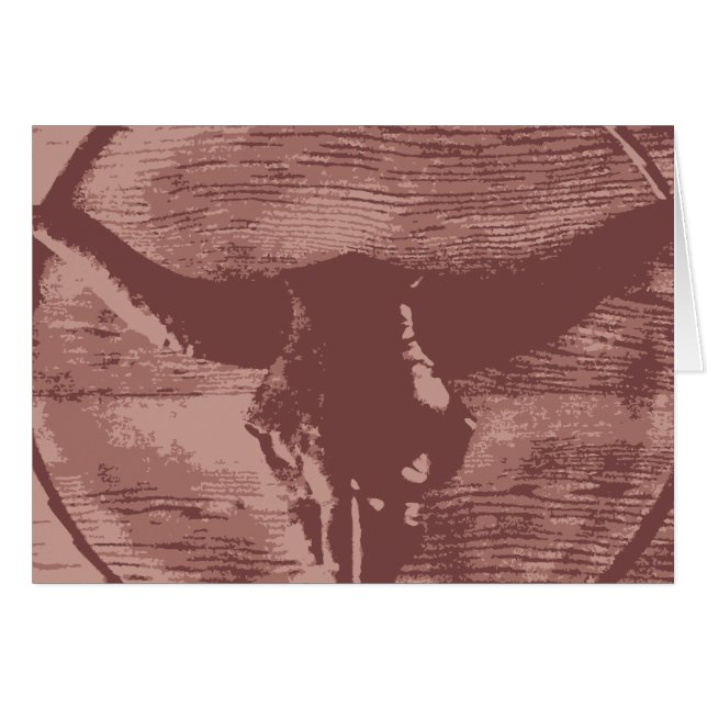 Pays Ouest Longhorns Bull Skull Cowboy Cadeaux (Devant Horizontal)