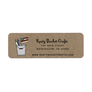 Pays Primitive Americana bougies et drapeau Kraft