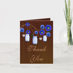 Pays Russe Bleu Mason Carte de remerciements jarre
