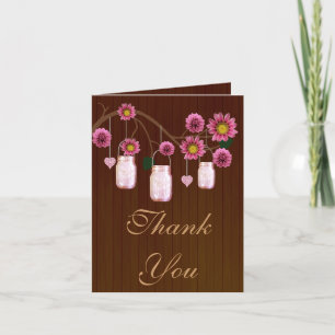 Pays Russe Mason Rose Carte de remerciements de ja