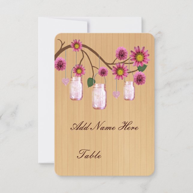 Pays Russe Mason Rose jarres Table Place Carte (Devant)