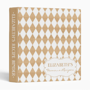 Pays Russe White Harlequin Motif Classeur