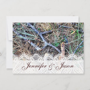 Pays rustique Camo et invitations de mariage de