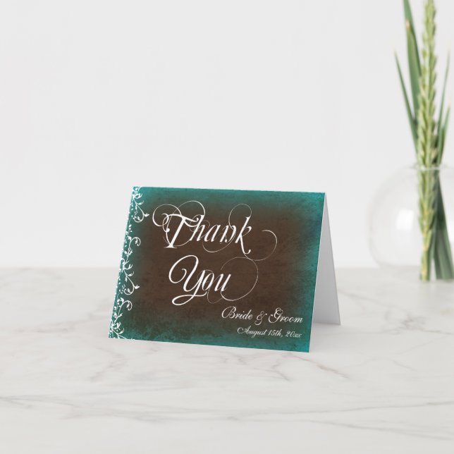 Pays rustique Carte de remerciements Mariage perso (Devant)