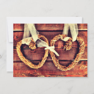 Pays rustique Coeurs Occidentaux Invitations de ma
