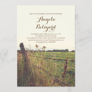 pays rustique nuptiale invitation