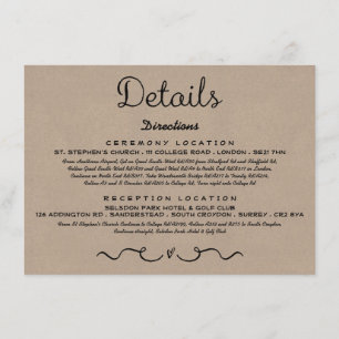 Pays rustique Papier d'emballage de la carte  