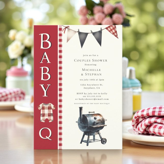 pays simple bébé q Baby shower Invitation (Créateur téléchargé)