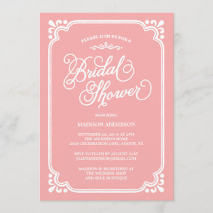 Pays Vintage Invitation à la douche nuptiale