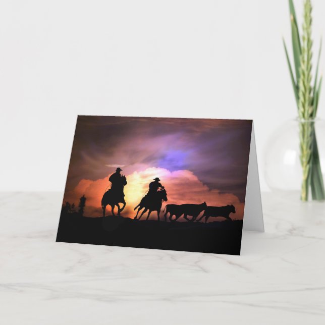 Pays Western Cowboy Carte de remerciements (Devant)