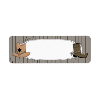 Pays Western Cowboy Étiquette