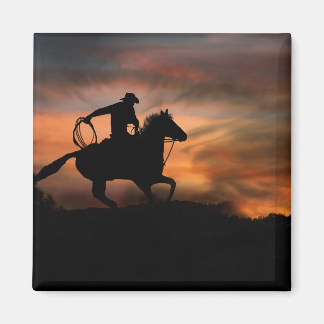 Pays Western Cowboy Magnet (Devant)