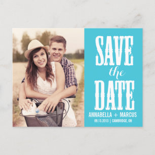 Pays Western Turquoise Enregistrer la date Carte p