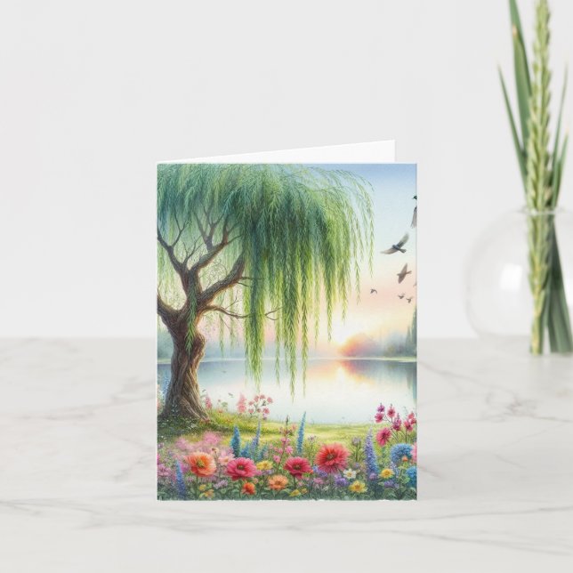 Paysage à l'aquarelle serein et vierge (Devant)