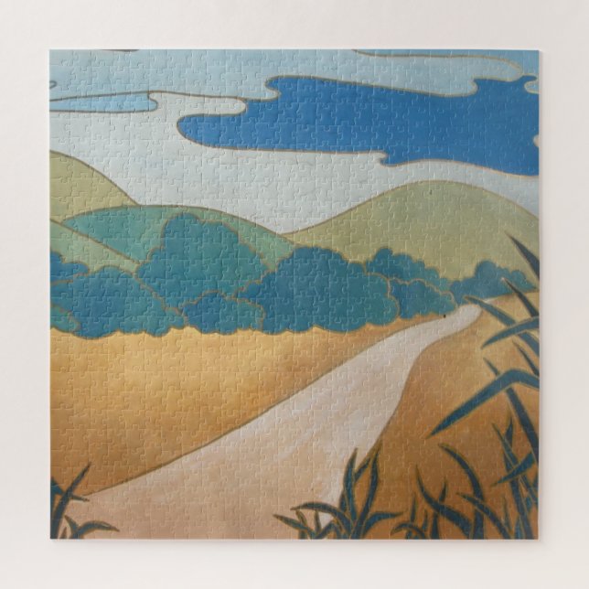 paysage abstrait puzzle d'art contemporain (Vertical)