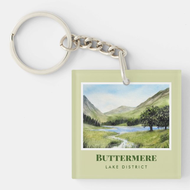 Paysage aquarelle Peinture du lac Buttermere (Devant)
