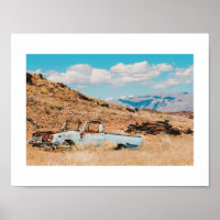 Paysage automobile Namibie Savannah Poster