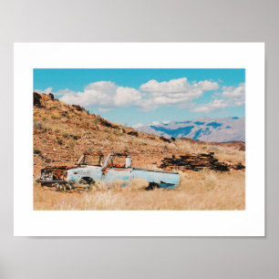 Paysage automobile Namibie Savannah Poster