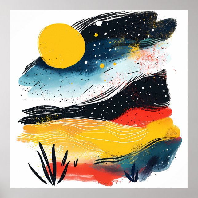 Paysage avec affiche Sun et Ni (Devant)