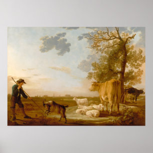 Paysage avec bétail Aelbert Cuyp Poster