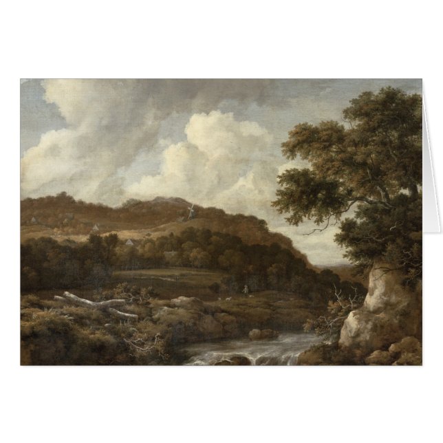 Paysage boisé montagneux avec un torrent (Devant horizontal)