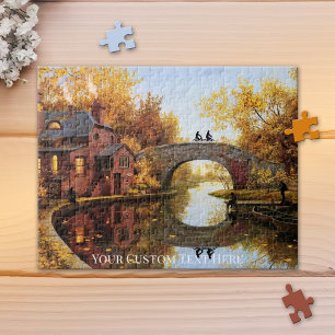 Paysage d'automne avec Puzzle de rivière