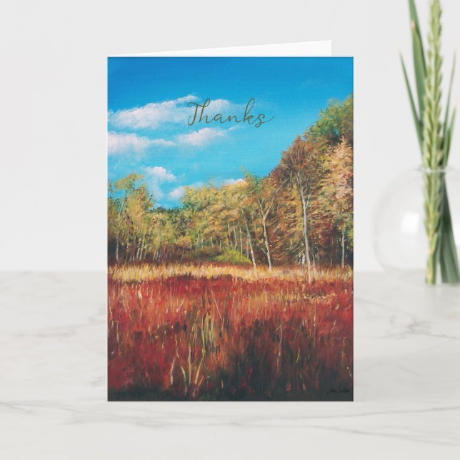 Paysage d'automne coloré Carte de remerciements d' (Devant)