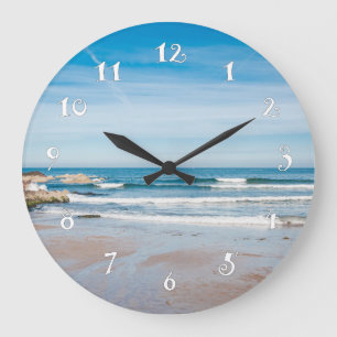 Paysage de bord de la mer, belle horloge murale
