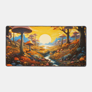 Paysage de champignons psychédéliques colorés