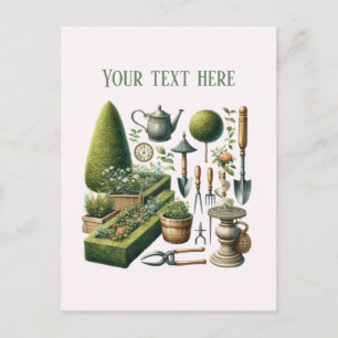Paysage de jardinage cool carte postale personnali