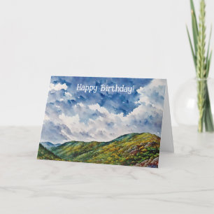 Paysage de montagne Carte d'anniversaire de l'art 