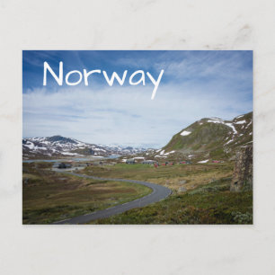 Paysage de montagne en Norvège carte postale
