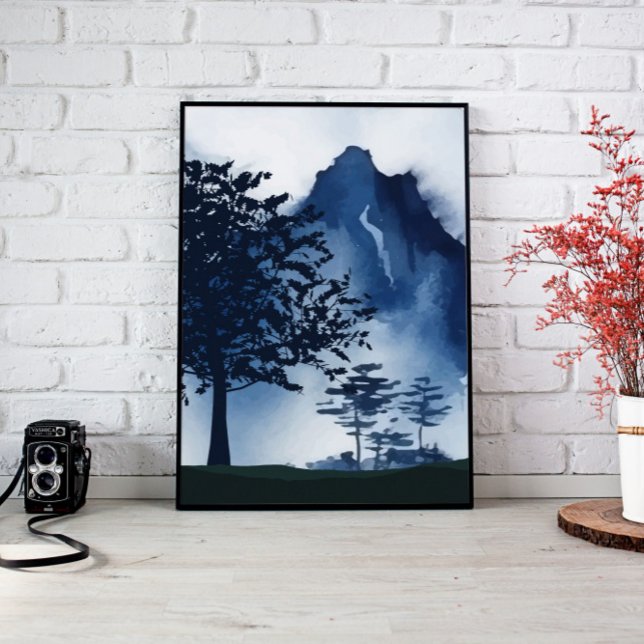 Paysage de montagne Toile de Toile (art, large wall décor, canvas wall art, room wall décor, digital art wall deco, best paintings,  )
