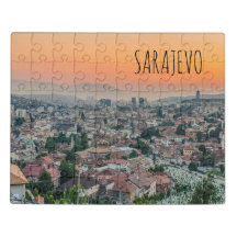 Paysage de Sarajevo du puzzle supérieur