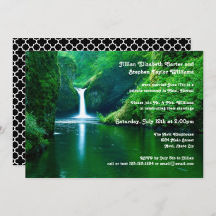 Paysage des chutes d'eau - Faire-part Mariage