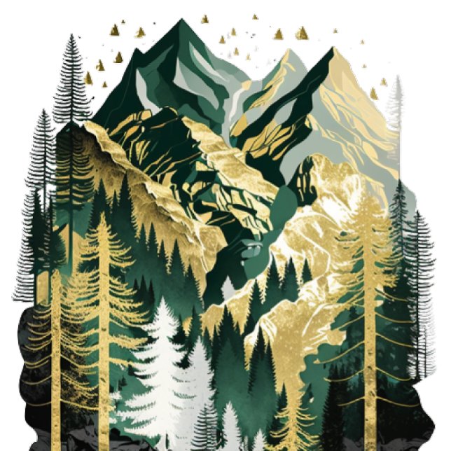 Paysage des montagnes forestières - Mug (Créateur téléchargé)