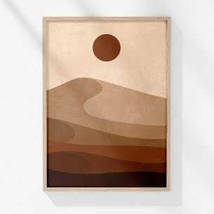 Paysage Désertique en Terracotta Art Mural Bohème 