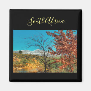 Paysage d'hiver d'automne en Afrique du Sud Aimant