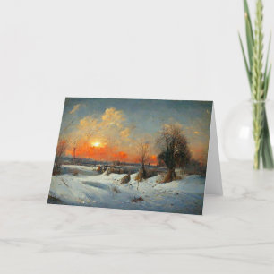 Paysage d'hiver no 1 Vierge 5" x 7" Carte de voeux
