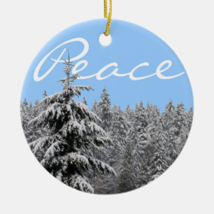 Paysage d'hiver Ornament Paix Joie Décorations
