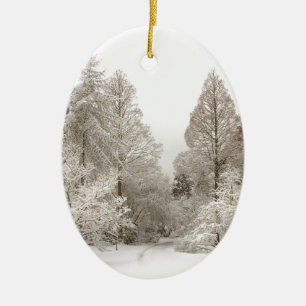 Paysage d'hiver Ornement Neige Arbres Décorations