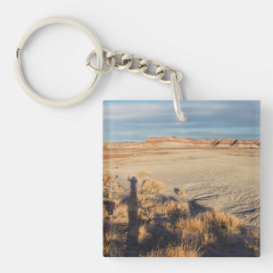 Paysage du désert avec une photo fantôme agitée