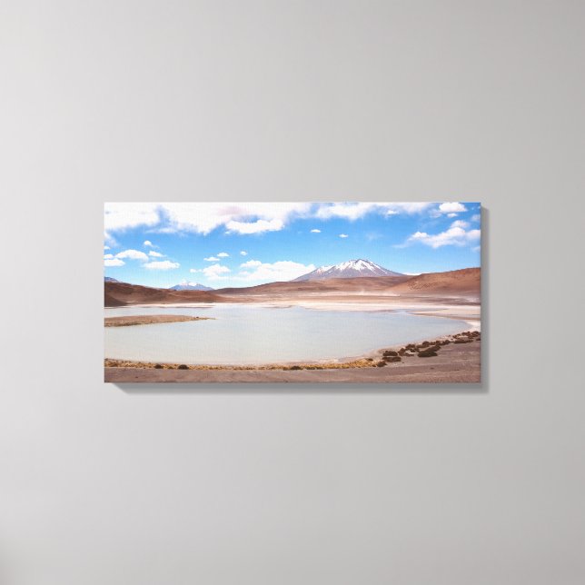 Paysage du lac sur la toile de l'Altiplano (Recto)