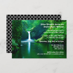 Paysage en cascade - Faire-part 3x5 Mariage
