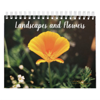 Paysage et calendrier de fleurs