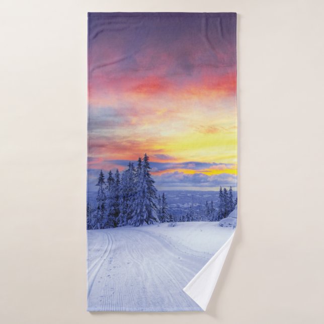 Paysage hivernal (Serviette de bain)