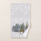 Paysage hivernal Cerfs et pins Noël