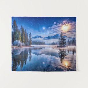 Paysage hivernal neige Tapisserie